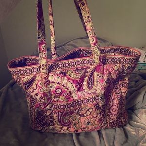 Vera Bradley Get Carried Away Tote in Very Berry